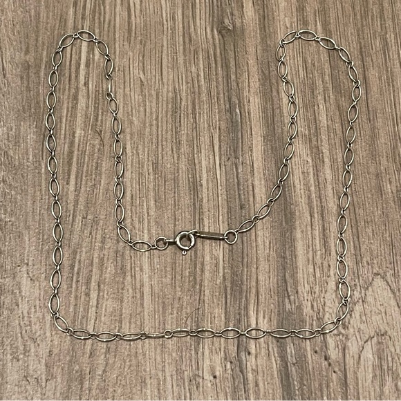 Tiffany & Co 925 Sterling Silver Oval Link Chain Womens 16” Inch Rope Necklace - Picture 1 of 3